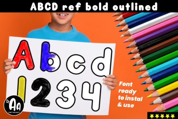 Abcd Ref Bold Outlined for Web Design Projects