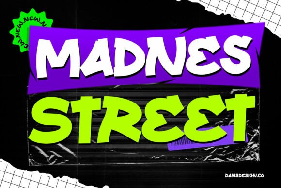 Madnes Street: A Bold Display Font for Dynamic Branding