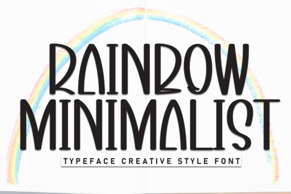Rainbow Minimalist Font for Vibrant Branding