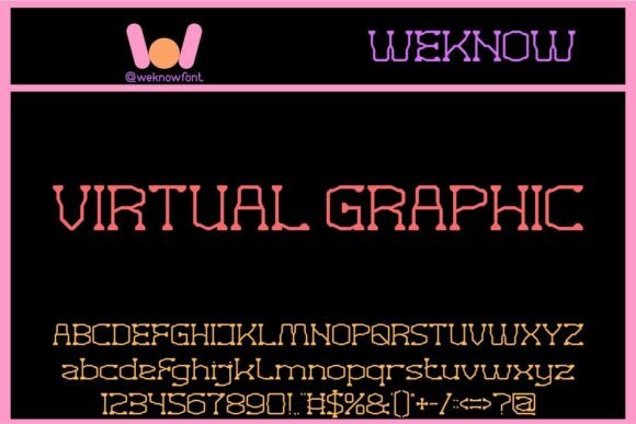 Virtual Graphic: A Modern Typeface for Digital Marketing